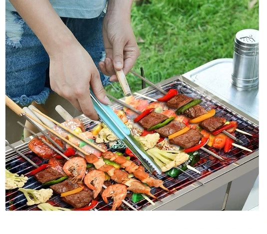 Stainless Steel Barbecue Grill Portable Outdoor Stove IGT Table Stove Folding Firewood Barbecue Camping Stove Heater Firepit