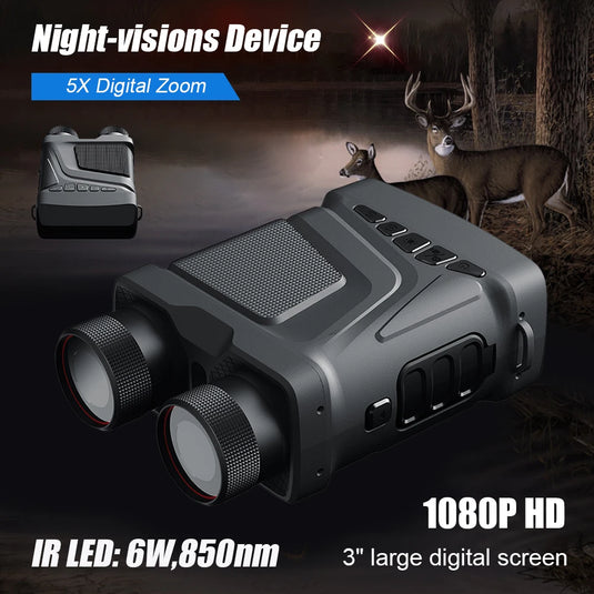 R12 5X Zoom Digital Infrared Night Vision Binocular Telescope for Hunting Camping Professional 300M Night Vision Device