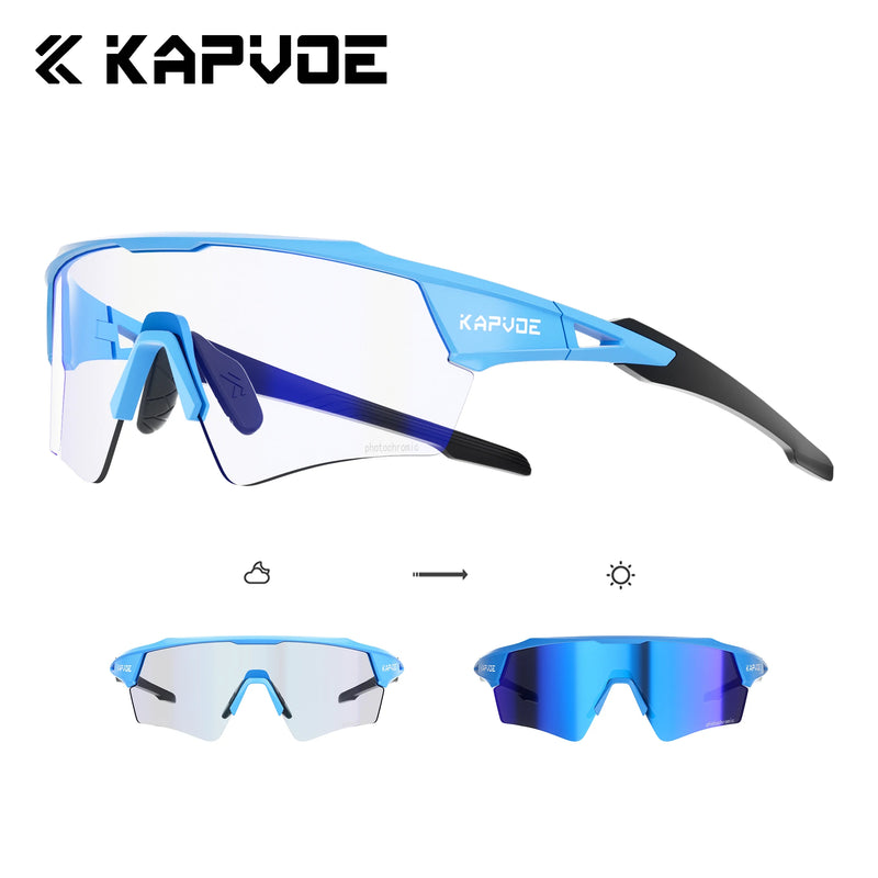 Load image into Gallery viewer, Kapvoe Photochromic Cycling Sunglasses – Adaptive Vision, Elevated Performance
