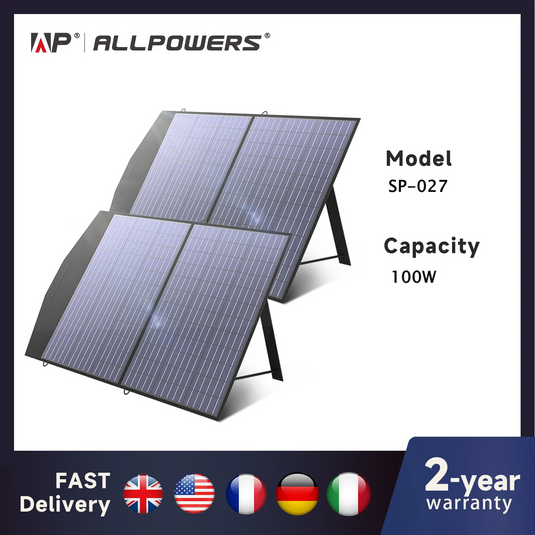 ALLPOWERS 100W/200W Foldable Solar Panel | Portable Solar Battery Charger | Power Station Compatible