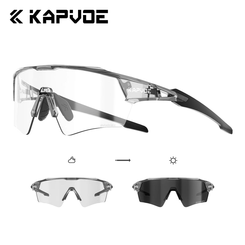 Load image into Gallery viewer, Kapvoe Photochromic Cycling Sunglasses – Adaptive Vision, Elevated Performance
