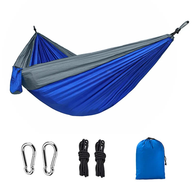 Load image into Gallery viewer, Ultra-Light Double Camping Hammock – Heavy-Duty Parachute Nylon, Portable &amp; Anti-Roll Design
