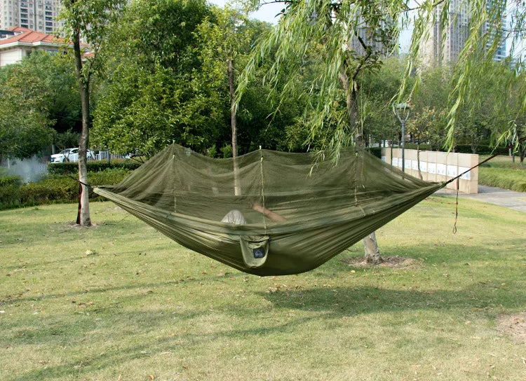 Load image into Gallery viewer, Double Mosquito Net Hammock, Outdoor Camping, Anti-Rollover, Oversized Umbrella Cloth, Anti-Rollover Cloth, 300 × 200cm
