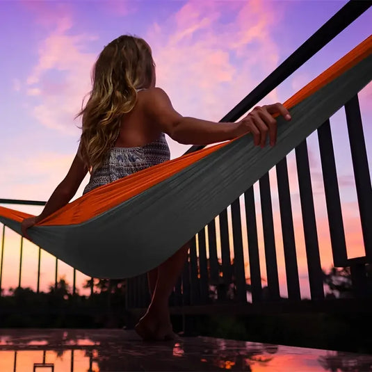 Lightweight Parachute Nylon Camping Hammock – Single-Person Outdoor Gear