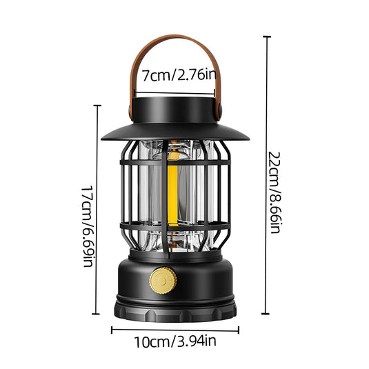 2-in-1 Solar USB Camping Lantern | Ultra-Bright 360° LED Hanging Light | Portable Tent Hiking Lamp