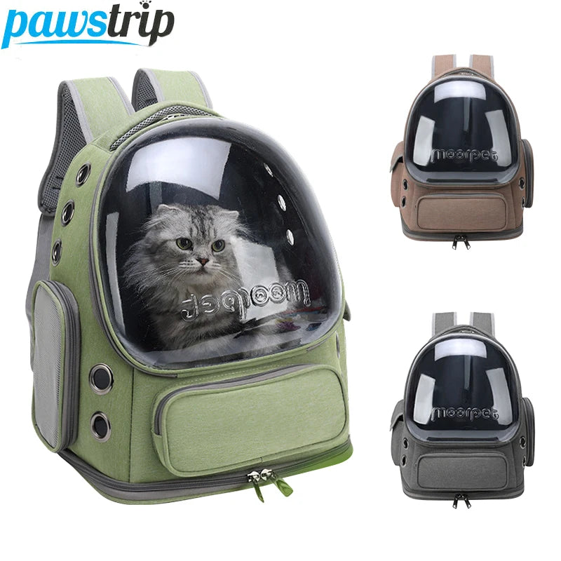 Load image into Gallery viewer, Pawstrip Transparent Pet Carrier Backpack
