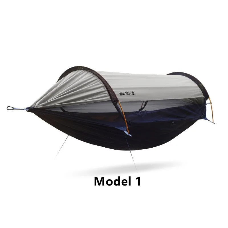 Load image into Gallery viewer, Traveler 2.0 Double Hammock with Mosquito Net &amp; Sunshade – 270x140cm
