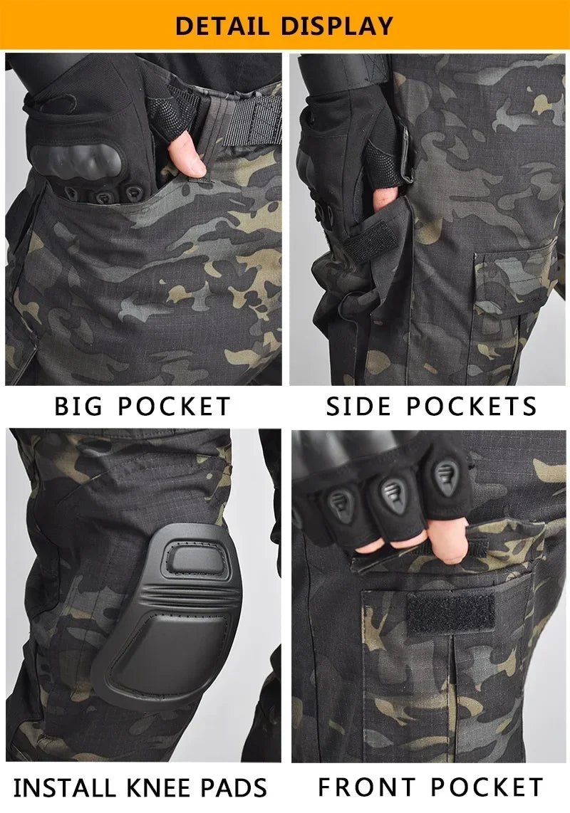 Load image into Gallery viewer, Softair Pants Hiking Tactical Pants Men Climb Clothing Camo Casual Combat Pant Camping Outfit Outdoor Paintball Trousers Hunt
