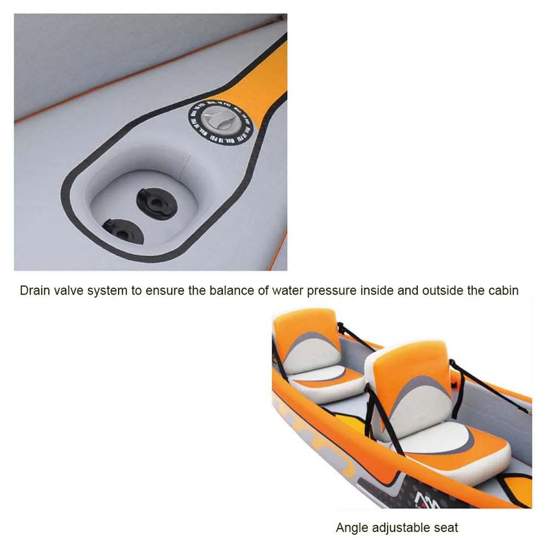 Load image into Gallery viewer, Canoe Inflatable Boat Water Whitewater Thickening 1-2 People Rafting Boat Kayak Double Hard Bottom
