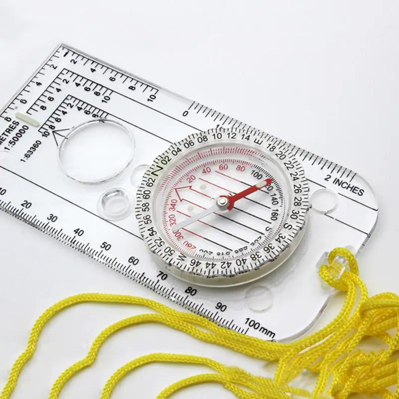 Load image into Gallery viewer, 1~10PCS Drawing Scale Compass Navigation Map Reading Ruler Outdoor Camping Hiking Pointing Guide Portable Handheld Compass
