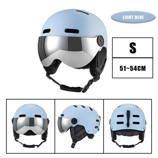 2025 Ski Helmets Adult Windproof Snow Sports Ear Protection Outdoor Integrally-Molded Helmet Skateboard Snowboard Safety Helmets