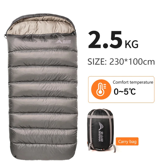 Large Wide 3-Season Sleeping Bag | Extra Long Adult Size | Hiking & Fishing