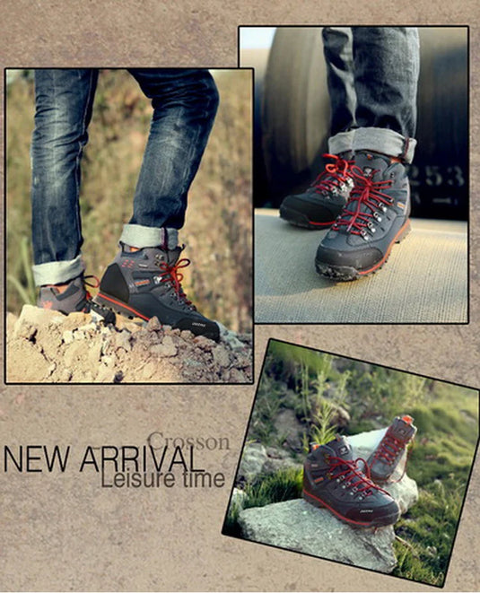 Men's Sneakers Waterproof Hiking Boots Outdooor Autumn Winter Trekking Mountain Shoes Keep Warm Ankle Boots Tenis Masculino