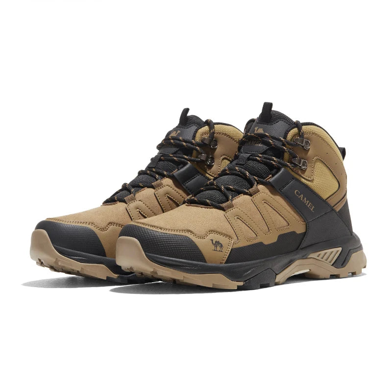 Load image into Gallery viewer, Golden Camel Men’s Waterproof High-Top Hiking Boots – Superior Traction for Winter Treks
