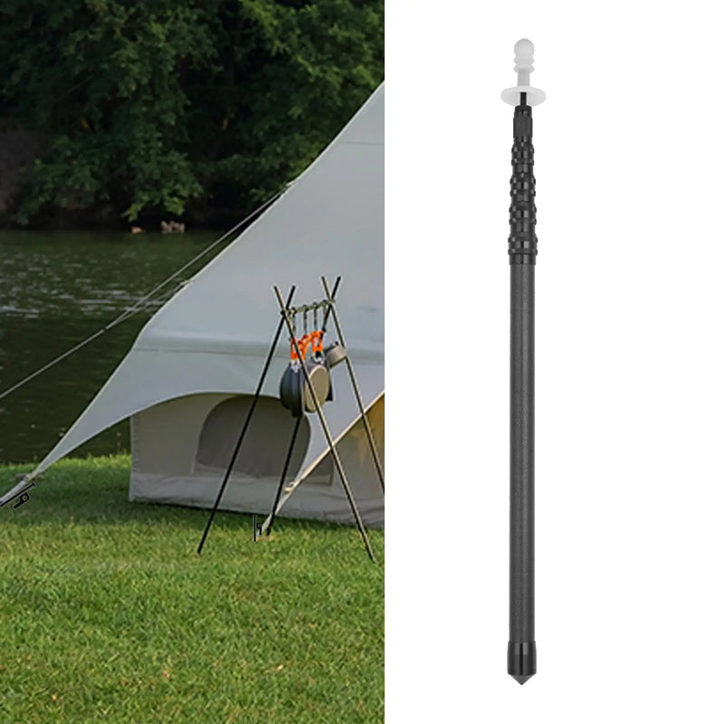 Load image into Gallery viewer, Tarp Pole Replacement Carbon Fiber Telescoping Lightweight Portable Awning Pole Tent Rod for Porch Shelter Picnic Outdoor Hiking
