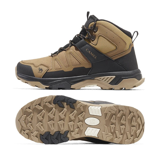 Golden Camel Men’s Waterproof High-Top Hiking Boots – Superior Traction for Winter Treks