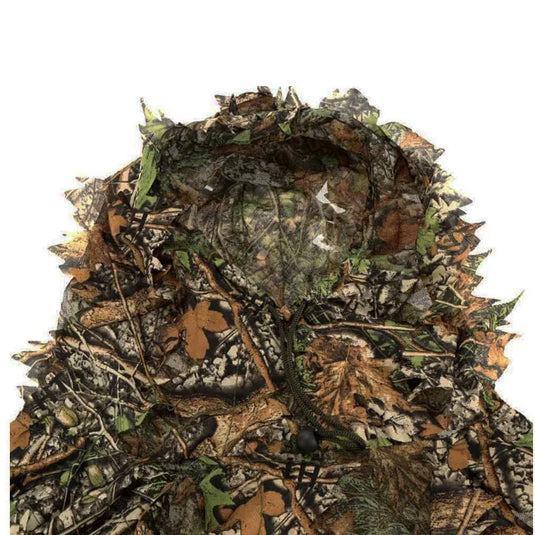 Hunting Camo 3D Leaf cloak Yowie Ghillie Breathable Open Poncho Type Camouflage Birdwatching Poncho Windbreaker Sniper Suit Gear