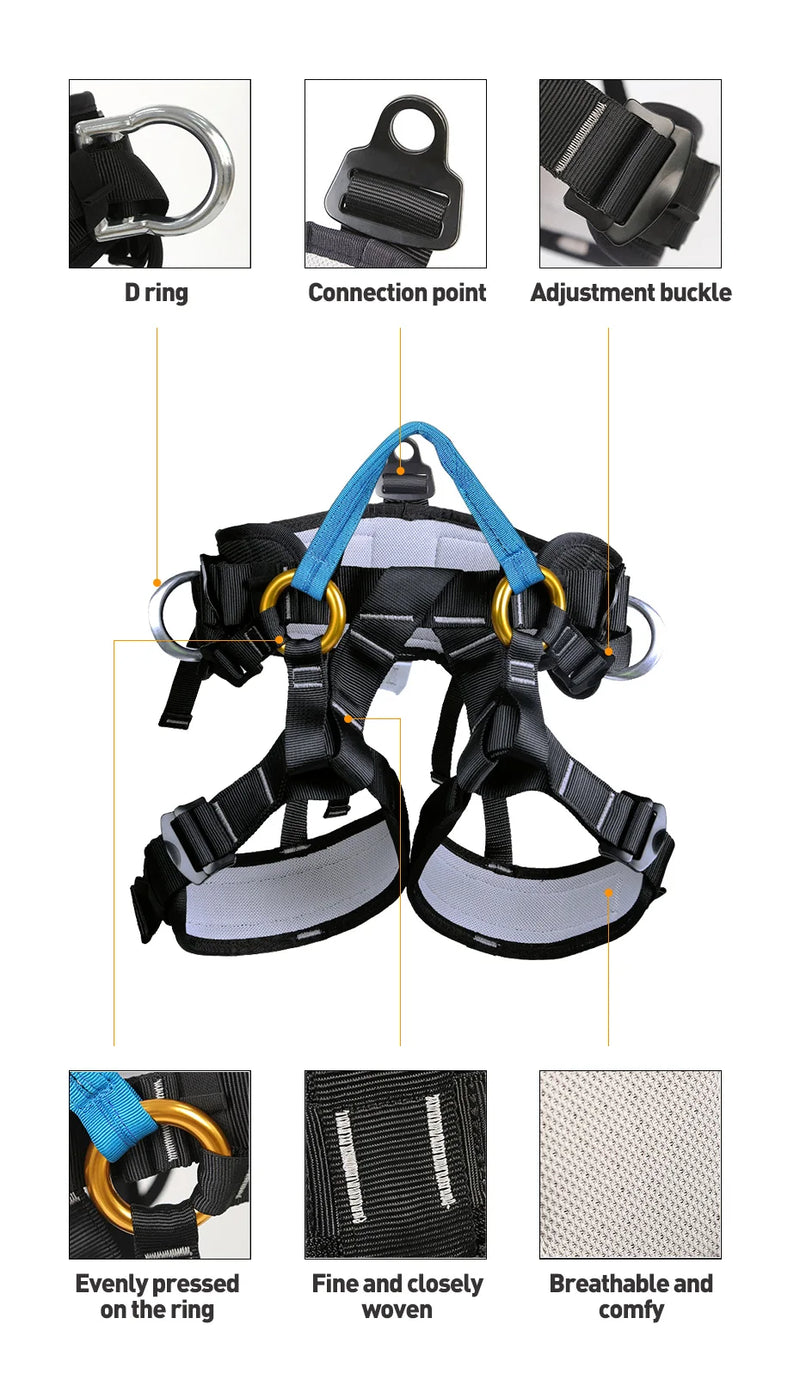 Load image into Gallery viewer, XINDA Camping Outdoor Hiking Rock Climbing Half Body Waist Support Safety Belt Climbing tree Harness Aerial Sports Equipment
