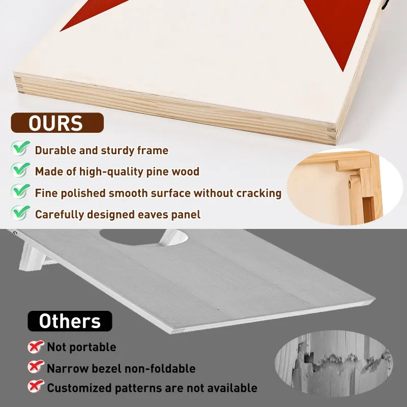 Load image into Gallery viewer, Solid Wood Cornhole Game Set – Premium Tailgate Boards with 8 Regulation Toss Bags
