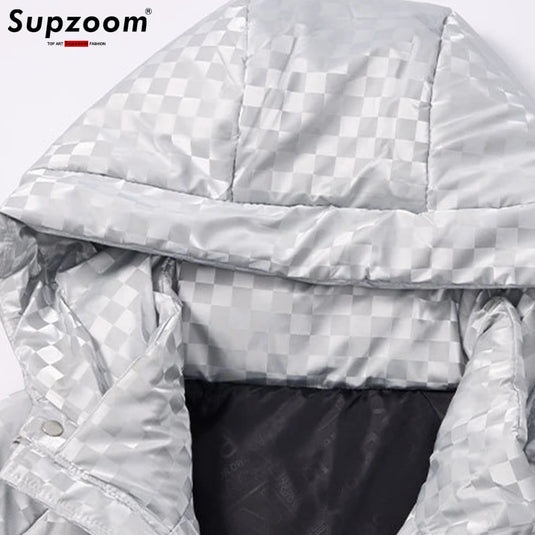 Supzoom New Arrival Casual Mens Winter Trendy Hooded Bread Couple Bright Face Starry Thickened Coat Cotton-padded Jackets