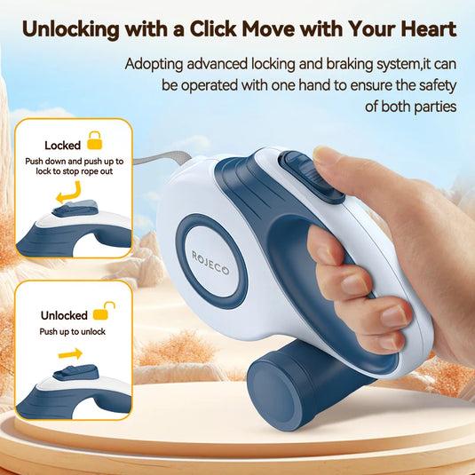 Retractable Dog Leash Tangle-Free Walking Freedom for Small Pets