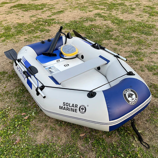 PVC Inflatable Boat Fishing Kayak Canoe for 2 Persons, Air Deck Floor Dinghy with Free Accessories, Outdoor Water Sports