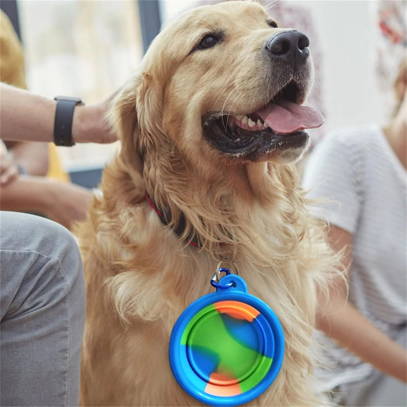 Load image into Gallery viewer, Collapsible Dog Pet Folding Silicone Bowl Outdoor Travel Portable Puppy Food Container Feeder Dish Bowl Pet supplies
