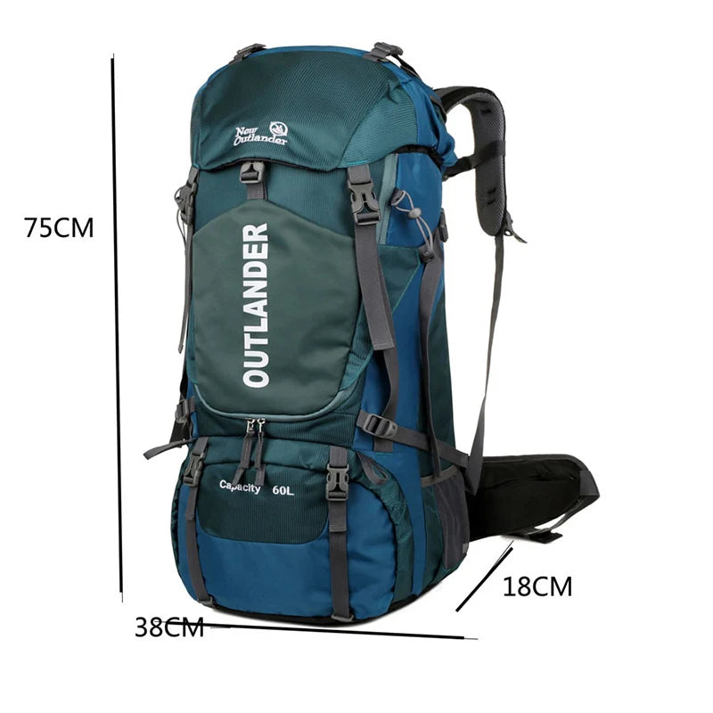 Load image into Gallery viewer, 60L Waterproof Camping Backpack with Rain Cover | Hiking Trekking Mountaineering Rucksack
