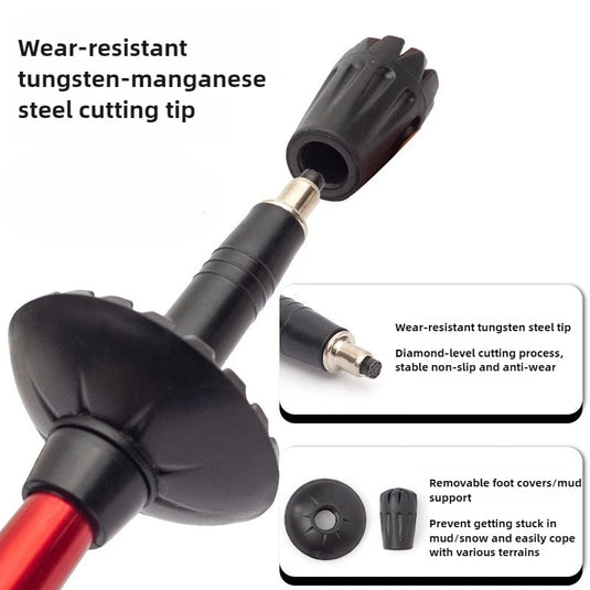 Foldable Hiking Sticks | Portable Trekking Pole for Camping & Climbing