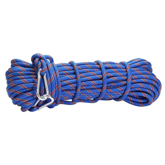 Safety Rope Rock Climbing Rope 10M 10mm Equipment Polyester Red/Bule Static Thick Knit Tree Wall High Performance