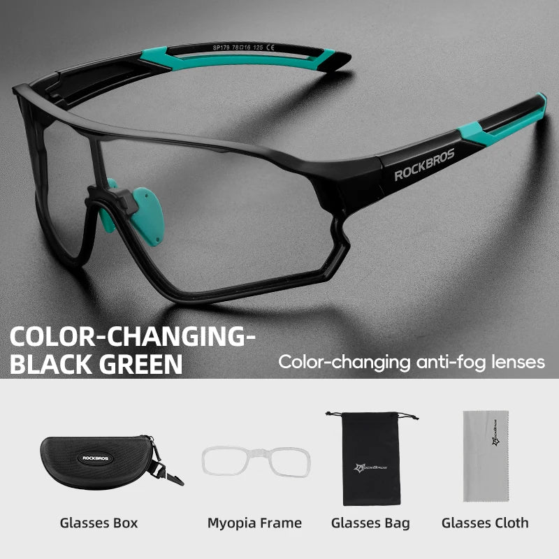 Load image into Gallery viewer, ROCKBROS Polarized Cycling Glasses – Photochromic UV400 Road &amp; MTB Sports Eyewear
