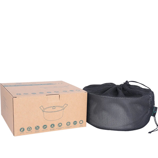 Titanium 5L Camping Stockpot | Large Capacity Outdoor Cookware | Hiking Picnic Soup Pot