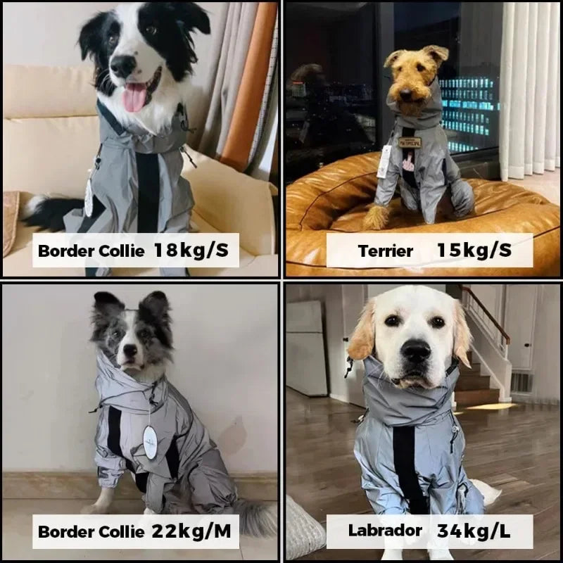 Load image into Gallery viewer, Reflective Pet Dog Jumpsuit Waterproof Raincoat Sunscreen Dog Outdoor Clothes Jacket for Small Medium Large Dog Pet Supplies
