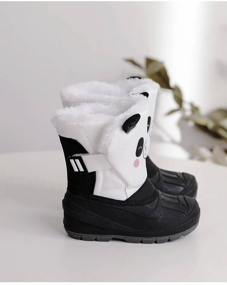 Load image into Gallery viewer, Winter Children Snow Boots Girls High-top Princess Boots Boys Anti-kick Thicken Cotton Shoes Baby Soft Waterproof Cartoon Boots
