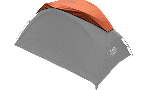 SWS tent roof cover with dimensions and specifications on a white background