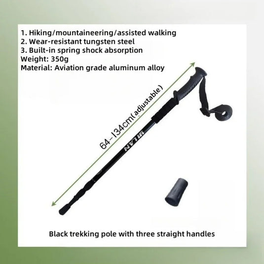 Collapsible Lightweight Trekking Poles | Anti-Shock Adjustable Hiking Sticks | Men Women Walking Pole