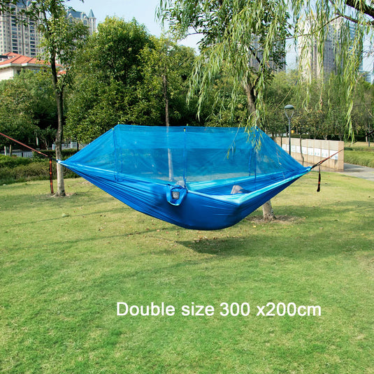 Leaftour Portable Hammock with Mosquito Net – Single & Double Sizes for Travel and Outdoor Camping