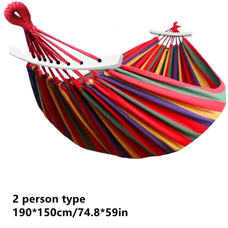 Load image into Gallery viewer, Thickened Canvas Camping Hammock Chair – Single Person with Travel Bag
