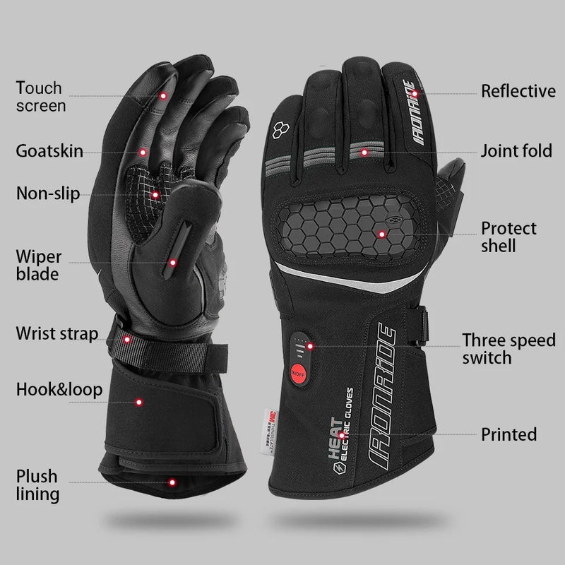 Load image into Gallery viewer, Electric Heated Gloves Thermal Heat Gloves Skiing Snowboarding Hunting Fishing Waterproof Winter Warm Heated Rechargeable Gloves
