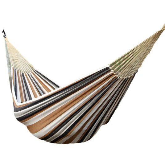 Striped Canvas Hammock – Single & Double Sizes for Outdoor & Indoor Use