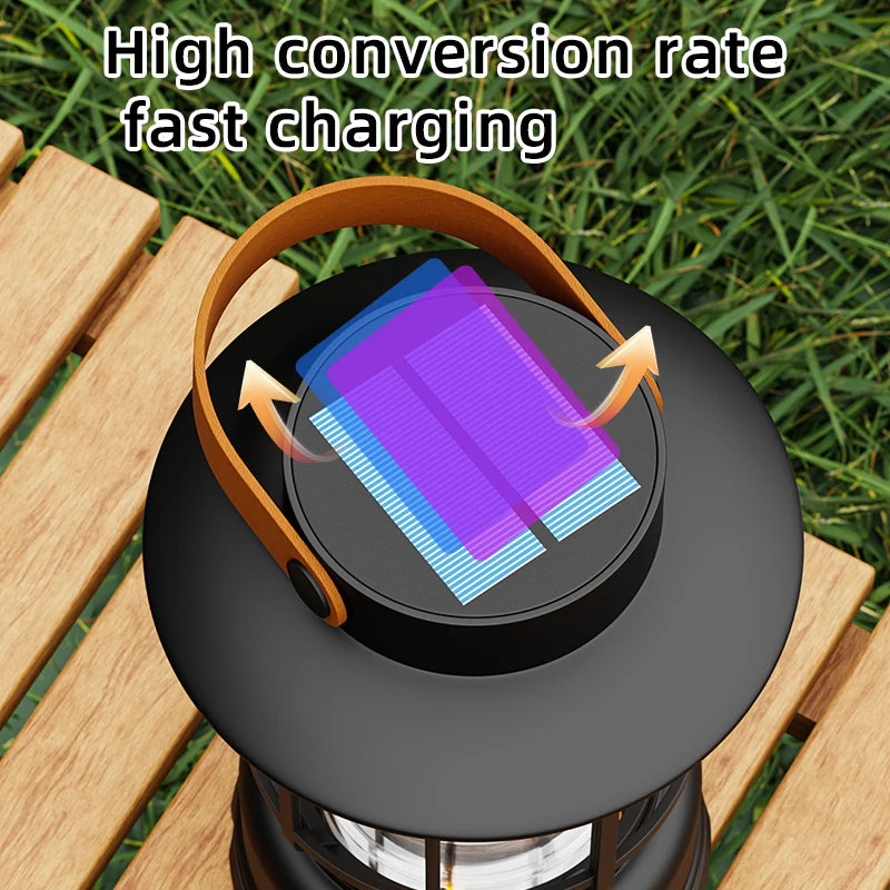 Load image into Gallery viewer, 2-in-1 Solar USB Camping Lantern | Ultra-Bright 360° LED Hanging Light | Portable Tent Hiking Lamp
