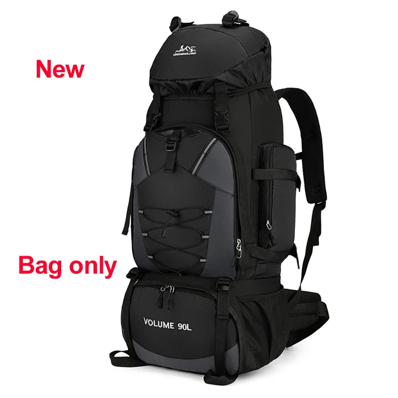Load image into Gallery viewer, 90L Hiking Camping Backpack with Rain Cover | Waterproof Trekking Rucksack | Large Climbing Travel Bag
