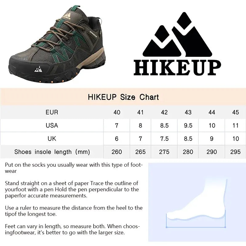 Load image into Gallery viewer, HIKEUP Men’s Breathable Hiking Sneakers All-Terrain Comfort &amp; Grip
