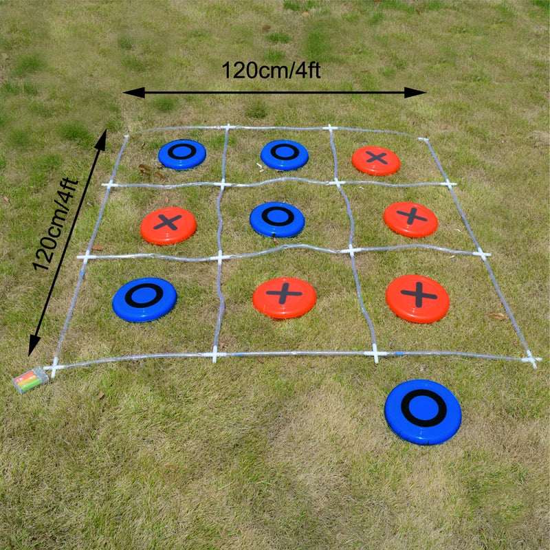 Load image into Gallery viewer, Glow-in-the-Dark Tic Tac Toe Set with Flying Discs – Family Fun That Shines After Dark
