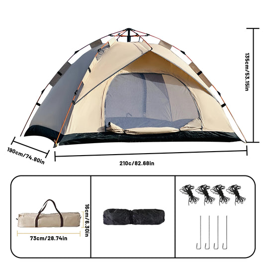 Windproof 2–4 Person Camping Tent | Lightweight | Easy Setup