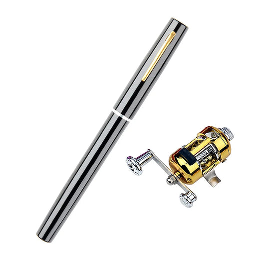 Portable Pen Fishing Rod With Reel Wheel Ultralight Telescopic Fishing Pole Mini Travel Pocket Rod Set Fishing Accessories