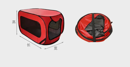 Foldable Dog Travel Tent Portable Oxford Mesh Pet Carrier for All Breeds