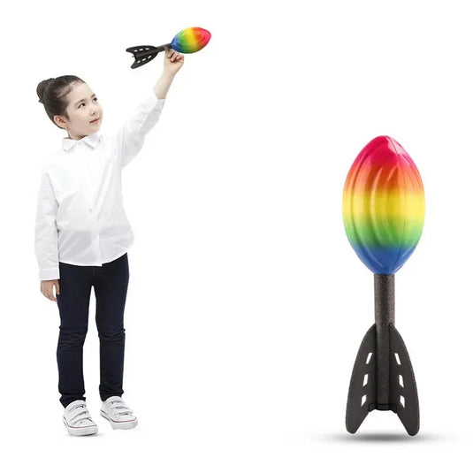 Foam Hand Throwing Rocket Toy – Outdoor Fun for Kids & Family Bonding