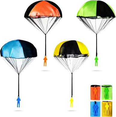 Parachute Figures Throwing Toy – 2/4/6/12 PCS Hand-Throw Army Parachute Set for Kids