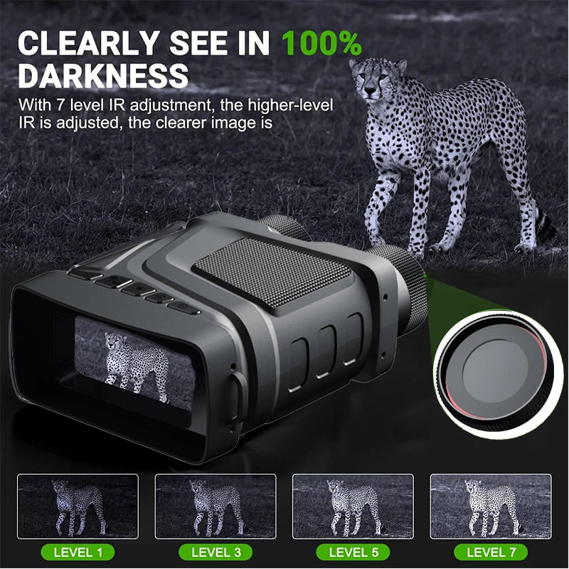 Load image into Gallery viewer, R12 5X Zoom Digital Infrared Night Vision Binocular Telescope for Hunting Camping Professional 300M Night Vision Device
